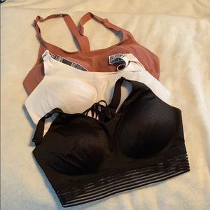 Set of three Victoria secret sports bras